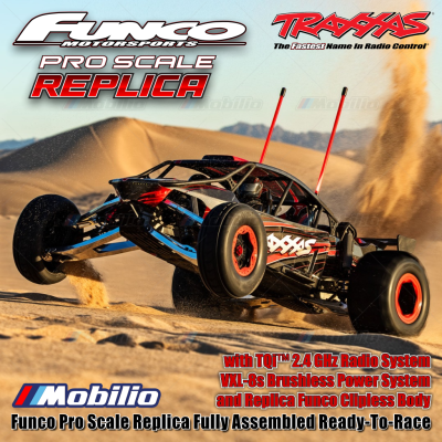 Traxxas 109076-4 Funco Pro Scale Replica Fully Assembled Ready-To-Race RTR with TQi 2.4 GHz Radio System VXL-8S Brushless Power System and Replica Funco Clipless Body