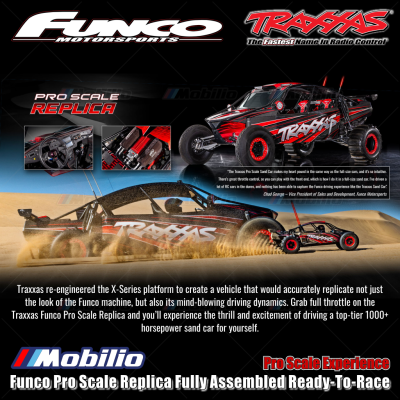 Traxxas 109076-4 Funco Pro Scale Replica Fully Assembled Ready-To-Race RTR with TQi 2.4 GHz Radio System VXL-8S Brushless Power System and Replica Funco Clipless Body