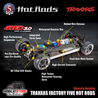 Traxxas 4-Tec 3.0 Hot Rods Coupe Truck Factory Five 2S Classic Car RTR