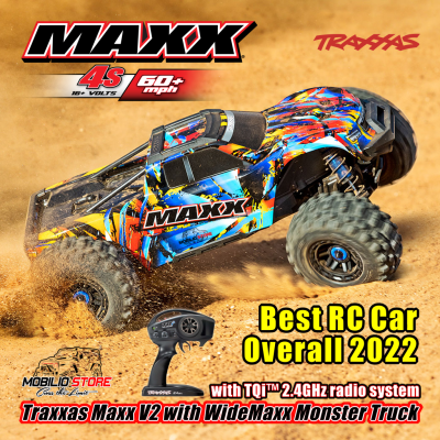 Traxxas Maxx V2 with WideMaxx RC Monster Truck Ready to Race 1/10 Scale 4S RTR