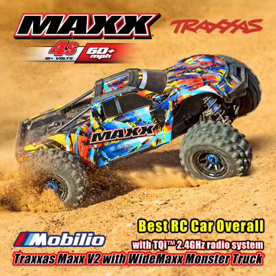 Traxxas Maxx V2 with WideMaxx RC Monster Truck Ready to Race 1/10 Scale 4S RTR