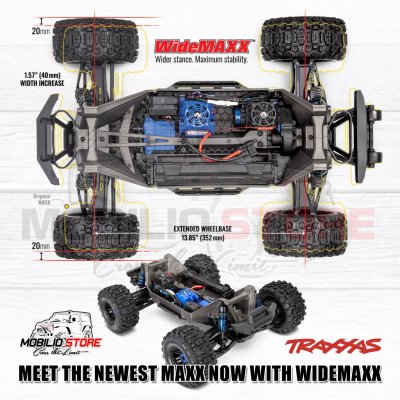 Traxxas Maxx V2 with WideMaxx RC Monster Truck Ready to Race 1/10 Scale 4S RTR