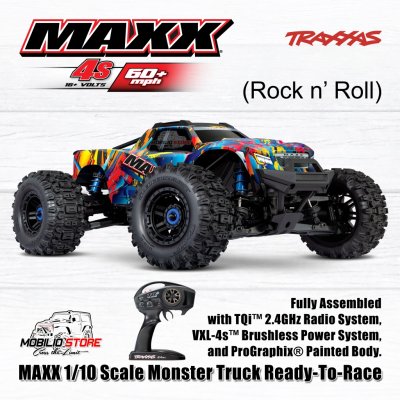 Traxxas Maxx V2 with WideMaxx RC Monster Truck Ready to Race 1/10 Scale 4S RTR