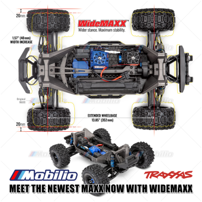 Traxxas Maxx V2 with WideMaxx RC Monster Truck Ready to Race 1/10 Scale 4S RTR