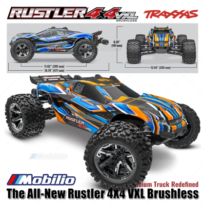Traxxas Rustler 4X4 VXL Brushless 1/10 Scale Waterproof RTR The Stadium Truck Redefined