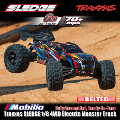 Traxxas SLEDGE 1/8 Monster Truck 6s Brushless 2.4GHz 4WD RTR TQI TSM Belted Tires