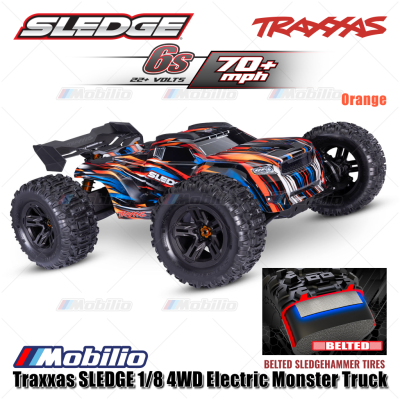 Traxxas 95096-4 SLEDGE 1/8 Monster Truck 6s Brushless 2.4GHz 4WD RTR TQI TSM Belted Tires