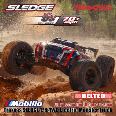 Traxxas SLEDGE 1/8 Monster Truck 6s Brushless 2.4GHz 4WD RTR TQI TSM Belted Tires