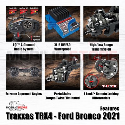 Traxxas TRX-4 All New 2021 Bronco 4x4 1/10 RTR RC Rock Crawler Adventure