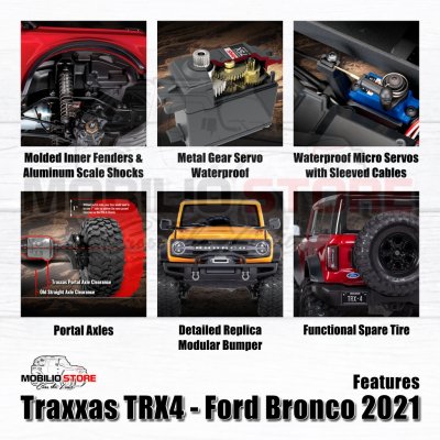 Traxxas TRX-4 All New 2021 Bronco 4x4 1/10 RTR RC Rock Crawler Adventure