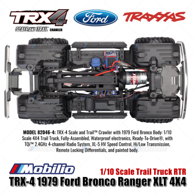 Traxxas TRX-4 1979 Ford Bronco Ranger 4X4 1/10 Scale Trail Truck TRX4 RC Crawler Adventure