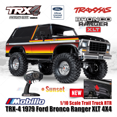 Traxxas 82246-4 TRX-4 1979 Ford Bronco Ranger 4X4 1/10 Scale Trail Truck TRX4 RC Crawler Adventure Clipless