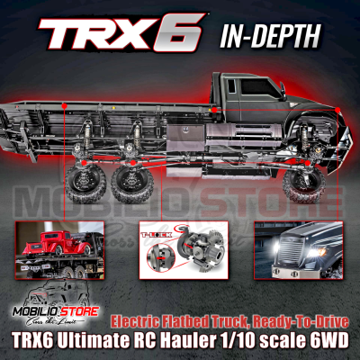Traxxas 88086-84 TRX6 Ultimate RC Hauler 1/10 scale 6WD Electric Flatbed Truck