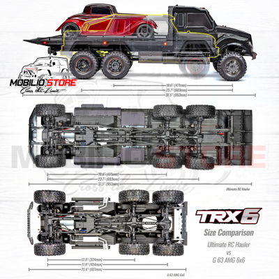 Traxxas 88086-84 TRX6 Ultimate RC Hauler 1/10 scale 6WD Electric Flatbed Truck