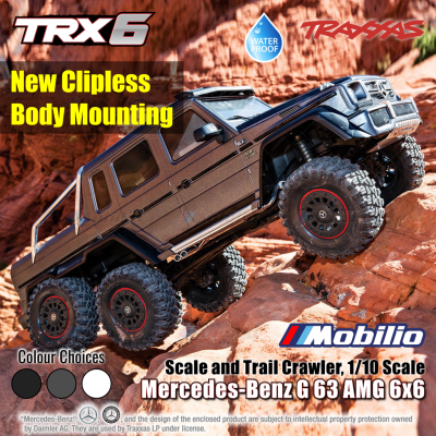 Traxxas 88296-4 TRX 6 Mercedes-Benz G 63 AMG 6x6 RTR RC Car Crawler Scale TRX6 Ready New Clipless