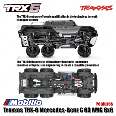 Traxxas 88296-4 TRX 6 Mercedes-Benz G 63 AMG 6x6 RTR RC Car Crawler Scale TRX6 Ready New Clipless