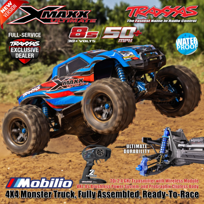 Traxxas 77097-4 X-Maxx XMaxx Ultimate 1/6 Monster Truck 8s Brushless TQI RTR 4WD TQI TSM RTR Clipless