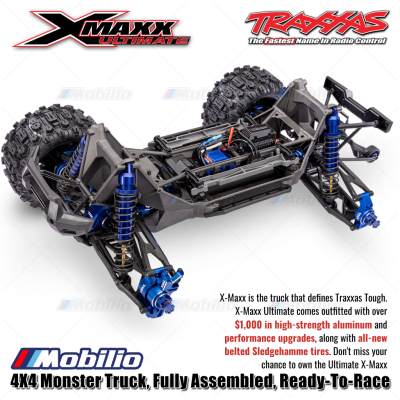 Traxxas 77097-4 X-Maxx XMaxx Ultimate 1/6 Monster Truck 8s Brushless TQI RTR 4WD TQI TSM RTR Clipless