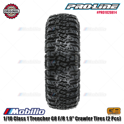 Pro-Line Class 1 Trencher 1.9" OD 4.19" G8 Rock Terrain Truck Tires 2 Pcs for Front or Rear 1/10 RC Crawler Adventure All-Terrain Design