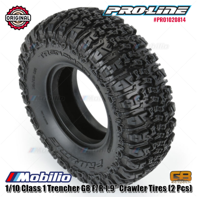 Pro-Line Class 1 Trencher 1.9" OD 4.19" G8 Rock Terrain Truck Tires 2 Pcs for Front or Rear 1/10 RC Crawler Adventure All-Terrain Design