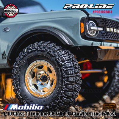 Pro-Line Class 1 Trencher 1.9" OD 4.19" G8 Rock Terrain Truck Tires 2 Pcs for Front or Rear 1/10 RC Crawler Adventure All-Terrain Design