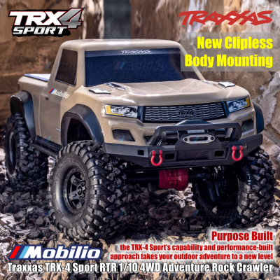 Traxxas TRX-4 Sport RTR 1/10 4WD RC Adventure Rock Crawler Truck New Clipless