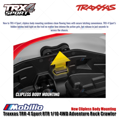 Traxxas TRX-4 Sport RTR 1/10 4WD RC Adventure Rock Crawler Truck New Clipless