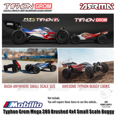 Arrma Typhon Grom Mega 380 Brushed 4x4 1/14 Small Scale Buggy RTR #ARA2106