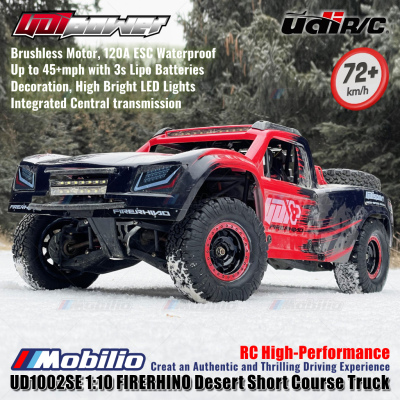 UDIR/C UD-1002SE FIRERHINO Desert Short Course Truck UD1002SE RC High-Performance 1:10 Scale RTR