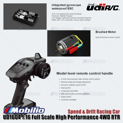 UDIR/C UD-1604 4WD 1/16 Racing Drift Rally Touring RC Car 2.4 GHz RTR