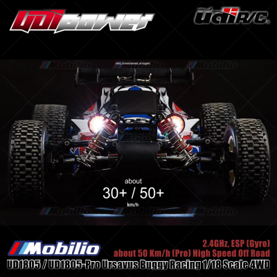 UDIR/C UD1805 / UD1805-Pro Ursavus Buggy Racing 1/18 Scale 4WD 2.4GHz ESP Gyro RC Car RTR