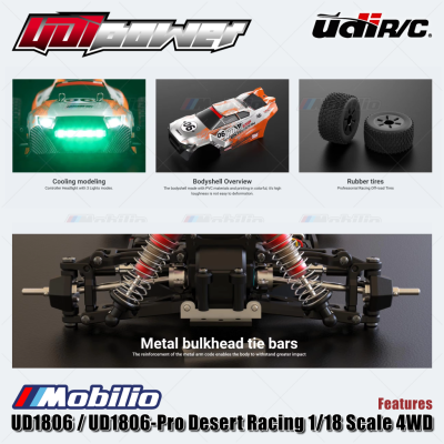 UDIR/C UD1806 / UD1806-Pro Desert Racing 1/18 Scale 4WD 2.4GHz ESP Gyro RC Car RTR
