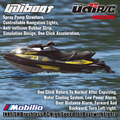 UDIR/C UDI023PRO INKFISH Brushless RC High Speed Jet Boat with Lights
