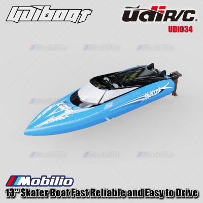 UDIR/C UDI034 13″ Skater Boat Fast Reliable and Easy to Drive Waterproof Self-Righting RC Kapal Perahu RTR