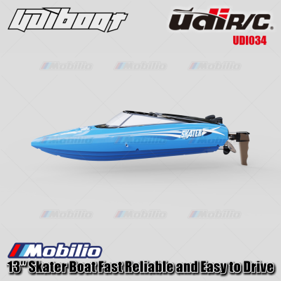 UDIR/C UDI034 13″ Skater Boat Fast Reliable and Easy to Drive Waterproof Self-Righting RC Kapal Perahu RTR