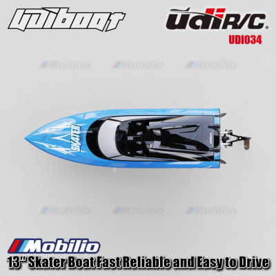 UDIR/C UDI034 13″ Skater Boat Fast Reliable and Easy to Drive Waterproof Self-Righting RC Kapal Perahu RTR