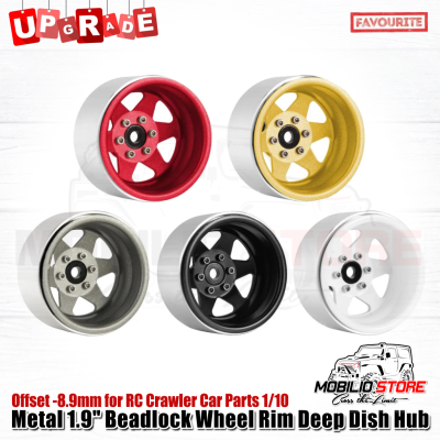 Velg Metal 1.9" Beadlock Wheel Rim Deep Dish Hub for RC Crawler Car