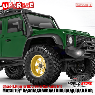 Velg Metal 1.9" Beadlock Wheel Rim Deep Dish Hub for RC Crawler Car