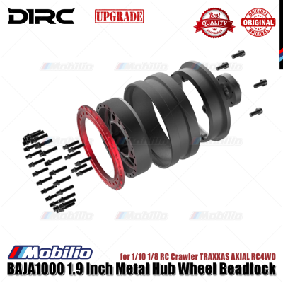 D1RC BAJA1000 1.9 Inch Metal Hub Wheel Beadlock untuk 1/10 RC Crawler