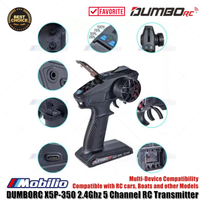 Dumborc X5 2.4Ghz 5 Channel RC Transmitter with Receiver P6F Waterproof Version Available for RC Car Boat Tank All Types of RC Models