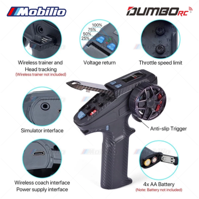 Dumborc X6PM-350 2.4GHz 6CH Radio Transmitter RC with P6F P6FG Receiver for RC Vehicle Car Boat Tank Model Parts Portable Remote Controller