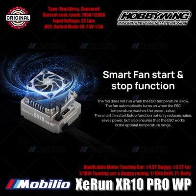 Hobbywing XeRun XR10 PRO WP Waterproof #30112618 for RC 1/10th Touring Car & Buggy Racing Drift F1 Rally