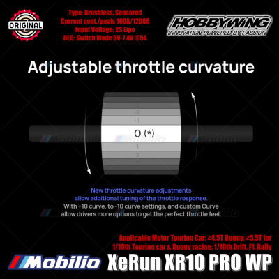 Hobbywing XeRun XR10 PRO WP Waterproof #30112618 for RC 1/10th Touring Car & Buggy Racing Drift F1 Rally