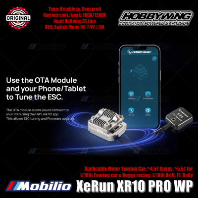 Hobbywing XeRun XR10 PRO WP Waterproof #30112618 for RC 1/10th Touring Car & Buggy Racing Drift F1 Rally