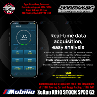 Hobbywing XeRun XR10 STOCK SPEC G2 #30112402 for RC Stock Class of 1/10th Touring Car and Buggy Racing Drift