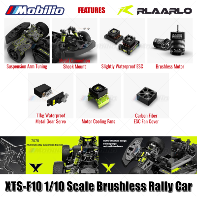 Rlaarlo XTS-F10 1/10 Scale Brushless Rally Car RTR Carbon Fiber KIT Version Remote Control