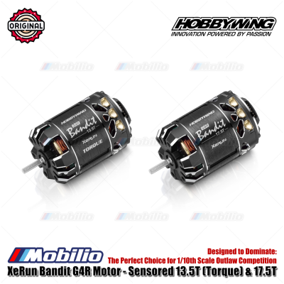 Hobbywing XeRun Bandit G4R Motor Sensored 13.5T (Torque) #30401860 & 17.5T #30401862 for RC 1/10 Scale Outlaw Competition