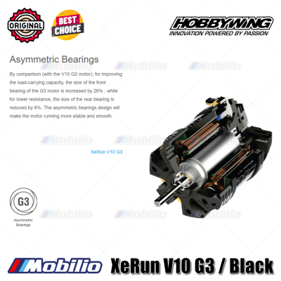 Hobbywing XeRun V10 G3 Black Modified & Stock Motor Brushless Sensored for 1/10th 4WD 2WD Off-road Racing Drift
