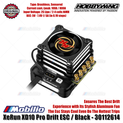 Hobbywing XeRun XD10 Pro Drift ESC Brushless Sensored Black HV 100A #30112614