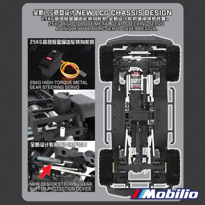 Yikong YK4107 PRO 1/10 RC Rock Road Vehicle Crawler Adventure 2.4GHz RTR Remote Control